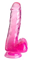 King Cock Clear Model 6" Przyssawka Transparentny-Rożowy 17,8 cm King Cock