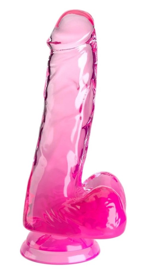King Cock Clear Model 6" Przyssawka Transparentny-Rożowy 17,8 cm King Cock