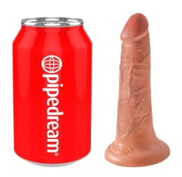 King Cock Model 13 cm - Elastyczny z Przyssawką, Ciemny Kolor King Cock