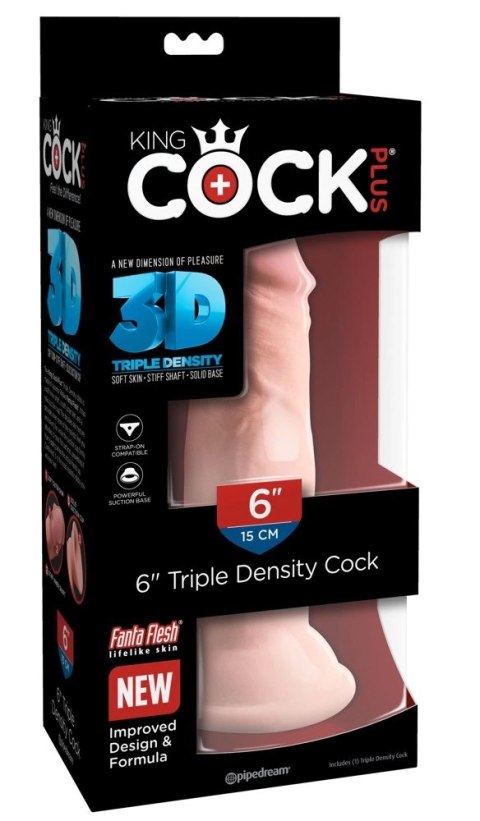 King Cock Plus Model 6" Triple Density Jasny TPE Przyssawka 15 cm King Cock