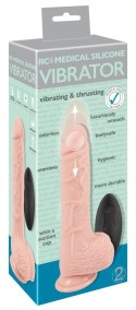 Medical Silicone RC Vibrator 21cm - obracający się, wodoodporny, silikon Medical Silicone
