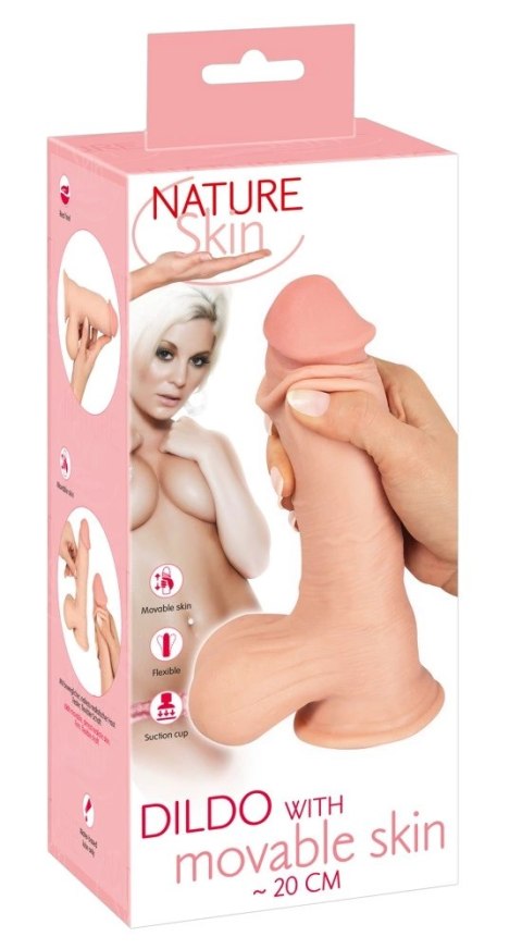Nature Skin Model M - Elastyczna Forma Intymna z Ruchomą Powierzchnią 19,9 cm Nature Skin