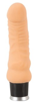 Nature Skin Wibrator 20 cm TPR wielofunkcyjny, elastyczny beżowy Nature Skin