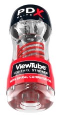 PDX Elite ViewTube 2 - Przezroczysta maszyna intymna spiralna 18 cm PDX