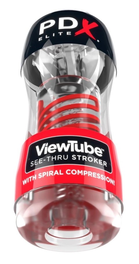 PDX Elite ViewTube 2 - Przezroczysta maszyna intymna spiralna 18 cm PDX