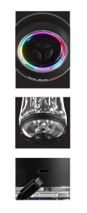 PDX Elite Viewtube Pro - Automatyczna maszyna intymna, przezroczysta, 23 cm PDX