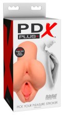 PDX Plus Fanta Flesh - model intymny dwukanałowy cielisty 16,5 cm PDX