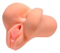PDX Plus Fanta Flesh - model intymny dwukanałowy cielisty 16,5 cm PDX