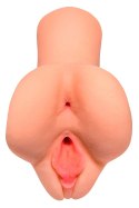 PDX Plus Fanta Flesh - model intymny dwukanałowy cielisty 16,5 cm PDX