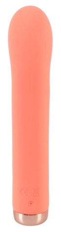 Peachy Mini Rabbit Vibrator model zakrzywiony pomarańczowy silikon 16,7 cm Peachy