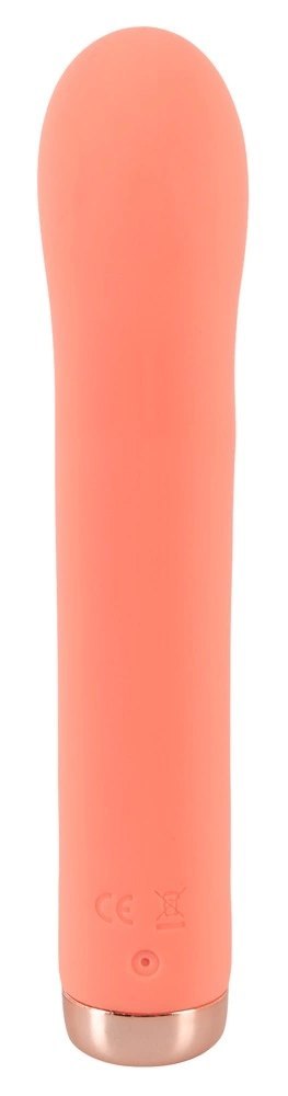 Peachy Mini Rabbit Vibrator model zakrzywiony pomarańczowy silikon 16,7 cm Peachy