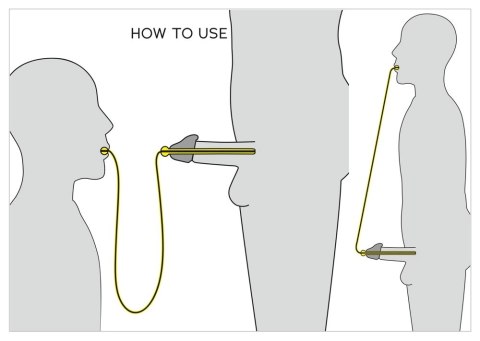 Penisplug Hollow Piss To Mouth - system intymny z rurką 88 cm Penisplug