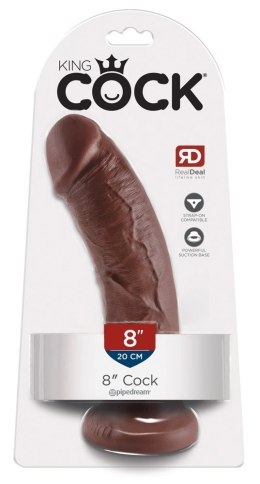 Pipedream King Cock 20 cm ciemny - model anatomiczny z przyssawką PVC King Cock