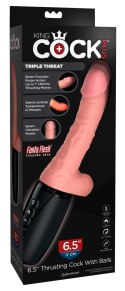 Pipedream King Cock Plus 17 cm Jasny - Model z funkcją ciepła i dynamiczną pracą King Cock