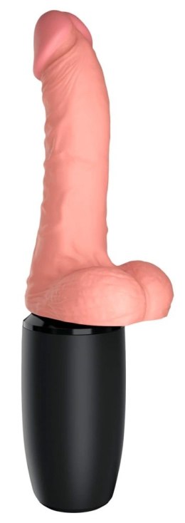 Pipedream King Cock Plus 17 cm Jasny - Model z funkcją ciepła i dynamiczną pracą King Cock