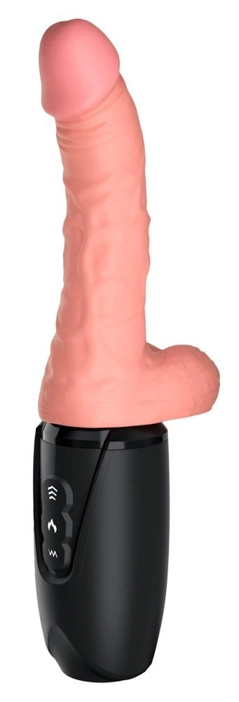 Pipedream King Cock Plus 17 cm Jasny - Model z funkcją ciepła i dynamiczną pracą King Cock