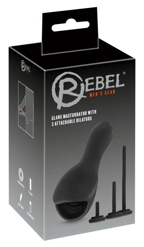 Rebel Model Intymny Czarny 10 Trybow + 3 Wkładki Rozszerzające Rebel