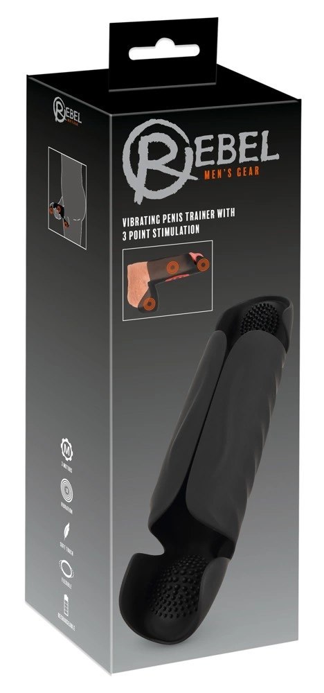 Rebel Penis Trainer 3-punktowy - Intymny trenażer z 3 silnikami, silikon Rebel