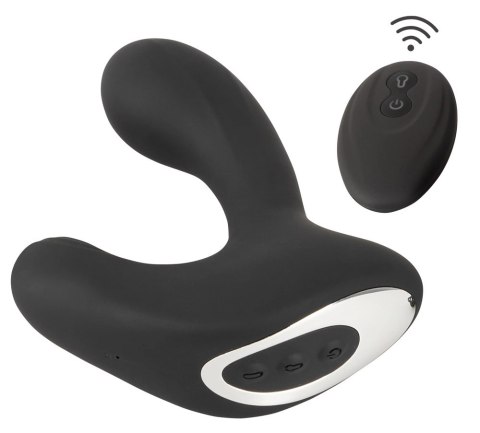 Rebel RC Butt Plug silikonowy, 3 funkcje, z pilotem, czarny, 14,2 cm Rebel