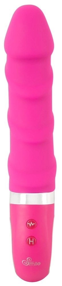 Sweet Smile Wibrator Warming Soft rożowy z funkcją grzania 22,8 cm Sweet Smile