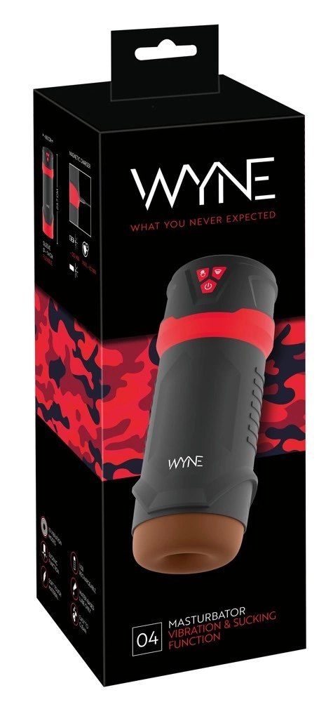 WYNE 04 Maszyna Intymna Ssanie i Wibracje 10 Trybow USB 23,7 cm WYNE