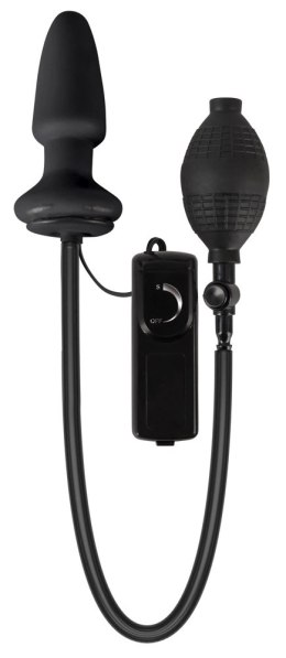 You2Toys Korek z pompką i wibracjami, lateksowy, czarny, 12 cm You2Toys