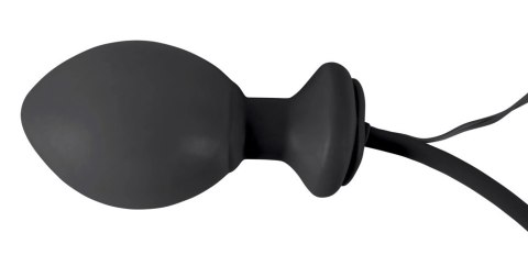 You2Toys Korek z pompką i wibracjami, lateksowy, czarny, 12 cm You2Toys