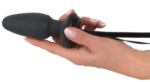 You2Toys Korek z pompką i wibracjami, lateksowy, czarny, 12 cm You2Toys