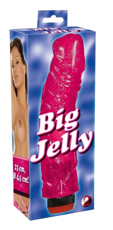 You2Toys Vibrator Jelly Large Rożowy 23 cm elastyczny model You2Toys