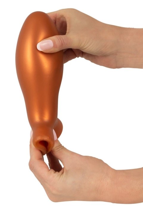 ANOS Big Plug 16 cm z przyssawką, silikonowy, pomarańczowy ANOS