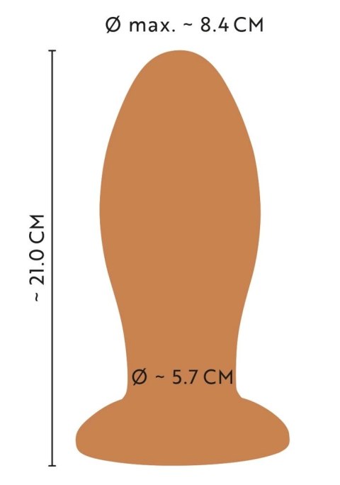 ANOS Wtyczka Stożkowa z Przyssawką XL 16 cm Pomarańczowa Silikon ANOS