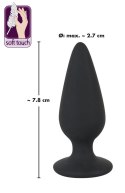 Black Velvets Plug stożkowy silikonowy mały 7,8 cm czarny 40 g Black Velvets
