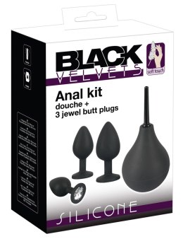 Black Velvets Zestaw 4w1 z prysznicem i 3 aplikatorami, czarny Black Velvets