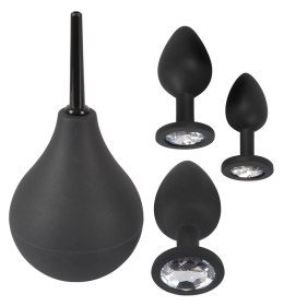 Black Velvets Zestaw 4w1 z prysznicem i 3 aplikatorami, czarny Black Velvets
