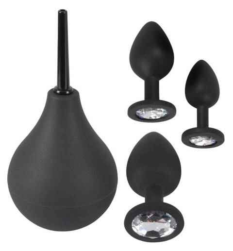 Black Velvets Zestaw 4w1 z prysznicem i 3 aplikatorami, czarny Black Velvets