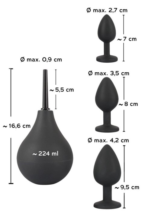 Black Velvets Zestaw 4w1 z prysznicem i 3 aplikatorami, czarny Black Velvets