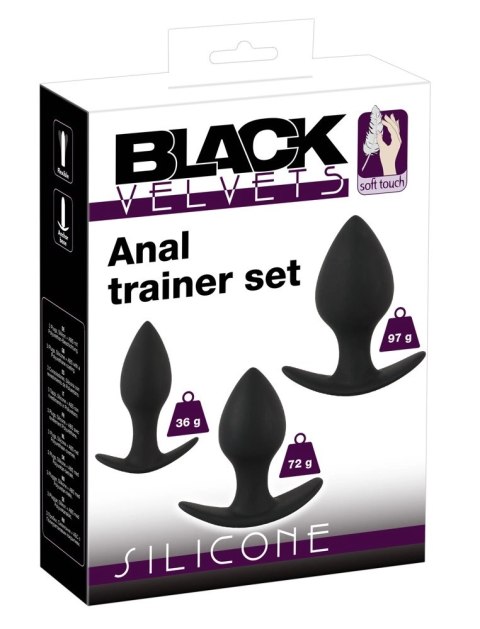 Black Velvets zestaw 3 elementy do treningu mięśni w kolorze czarnym Black Velvets