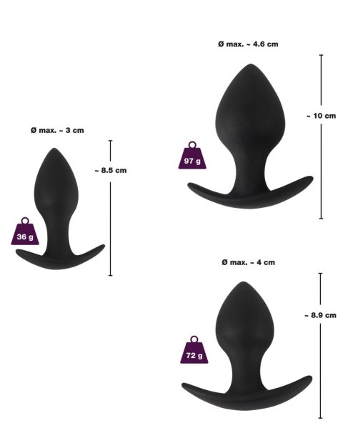 Black Velvets zestaw 3 elementy do treningu mięśni w kolorze czarnym Black Velvets