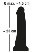 European Lover czarne 23 cm model z przyssawką PVC European Lover