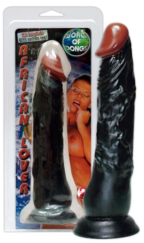 European Lover czarne 23 cm model z przyssawką PVC European Lover