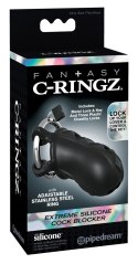 Fantasy C-Ringz silikonowa klatka z zamkiem i pierścieniem 9,5 cm Fantasy C-Ringz