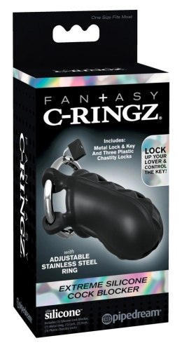 Fantasy C-Ringz silikonowa klatka z zamkiem i pierścieniem 9,5 cm Fantasy C-Ringz