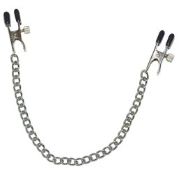 Fetish Collection Łańcuch metalowy z regulowanymi zaciskami 30 cm Fetish Collection