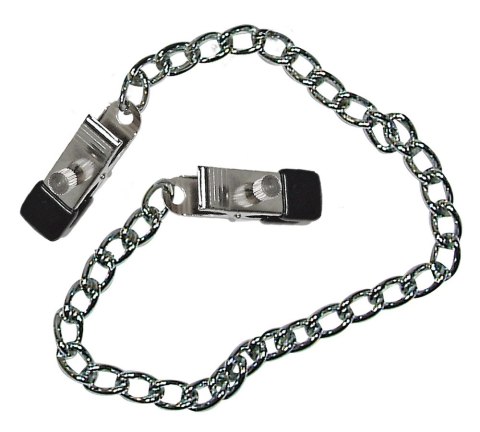 Fetish Collection Łańcuch metalowy z regulowanymi zaciskami 30 cm Fetish Collection