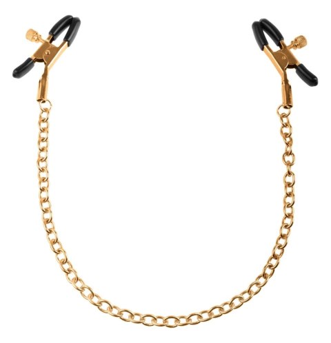 Fetish Fantasy Gold Regulowane zaciski z łańcuchem złotym 42 cm Fetish Fantasy