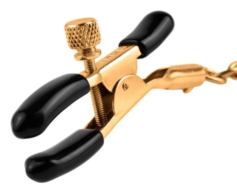 Fetish Fantasy Gold Regulowane zaciski z łańcuchem złotym 42 cm Fetish Fantasy