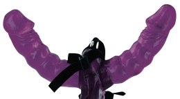 Fetish Fantasy Series Podwojny Pas Intymny Fioletowy 15 cm PVC Fetish Fantasy