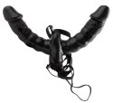 Fetish Fantasy Series Uprząż Podwojna z Pilotem Czarna 15 cm PVC Fetish Fantasy