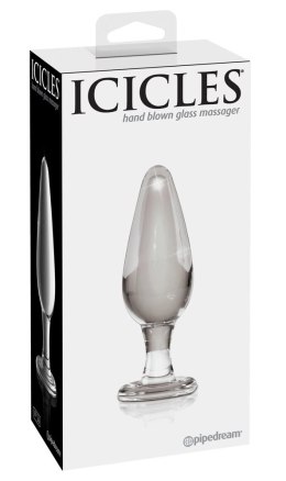 Icicles Model 26 Szklany korek do masażu ręcznie wykonany 11 cm Icicles