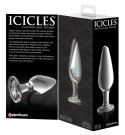 Icicles Model 26 Szklany korek do masażu ręcznie wykonany 11 cm Icicles